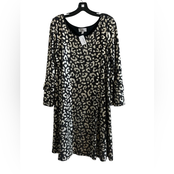 NWT Shimmery Animal Print Dress, loose fit Size  XL - Picture 1 of 7